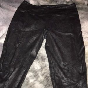 Mudd faux leather crackle ponte pant